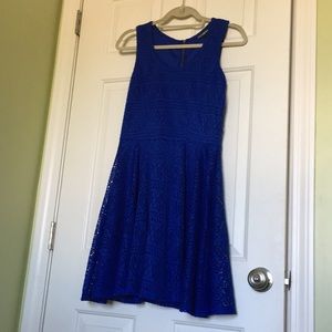 Express sleeveless royal blue dress